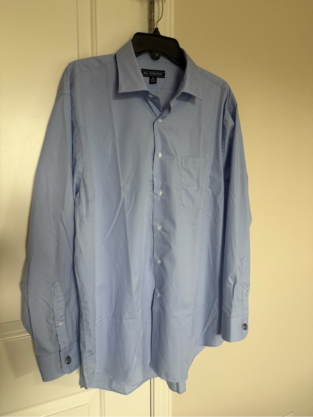 NWOT Men's Bill Robinson Light Blue Dress Shirt - Classic Spread Collar